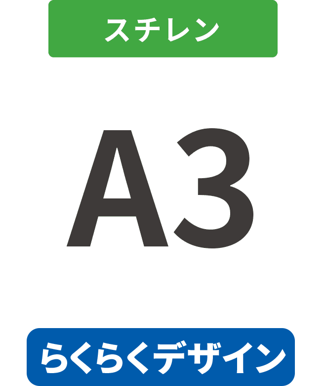 【らくらくデザイン】スチレン5mm厚ダイレクト印刷パネル A3(297mm×420mm)