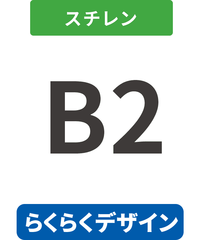 【らくらくデザイン】スチレン5mm厚ダイレクト印刷パネル B2(515mm×728mm)